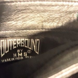 HMS black leather skirt